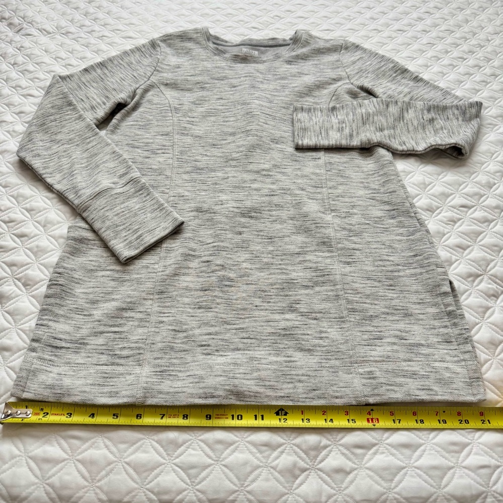 Duluth Trading Deux More Double Knit Crewneck Pocket Tunic Gray Size Small - Picture 8 of 12